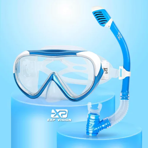 Juego de esnórquel para niños, máscara de buceo para niños, gafas de natación antivaho y equipo de esnórquel seco para niños y niñas de 4 a 14 años