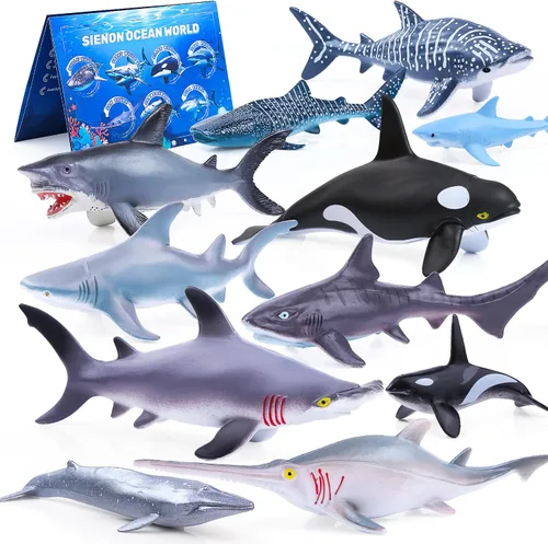Miniatura 8 de SIENON Juego de 60 piezas de juguetes de animales árticos, mini figuras de animales de invierno con oso polar, pingüino, caribú, frailecillo, lince
