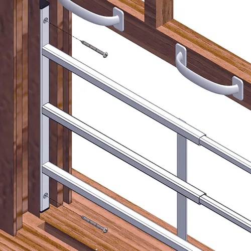 Miniatura 2 de Segal Store 4748 protector de seguridad para ventana para niños, ajustable, fijo, evita caídas accidentales, se incluyen tornillos resistentes a