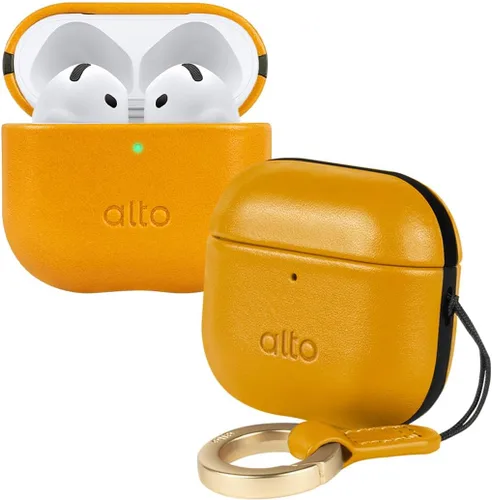 Miniatura 16 de alto Funda de Cuero Italiano Compatible con AirPods Pro 2ª Generación 2022 Mujeres Hombres Carcasa Rígida Protectora Soporta Carga Inalámbrica LED