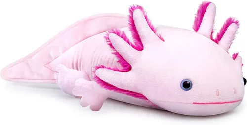 Miniatura 9 de Axolotl - Juguete de peluche de simulación de ajolote azul de 20 pulgadas, lagarto espeluznante lindo juguete de peluche real, colección de regalo