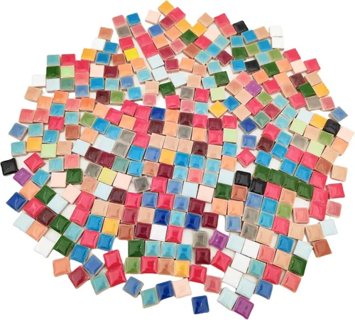 Miniatura 4 de Azulejos de mosaico de cerámica irregulares de color aleatorio de 1.1 lb, para hacer bricolaje, creativos, para platos de bricolaje, macetas