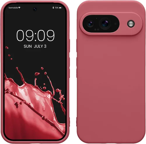 Miniatura 135 de kwmobile Funda compatible con Google Pixel 9 Pro - Funda protectora delgada de TPU para teléfono - Acabado mate suave - Negro mate