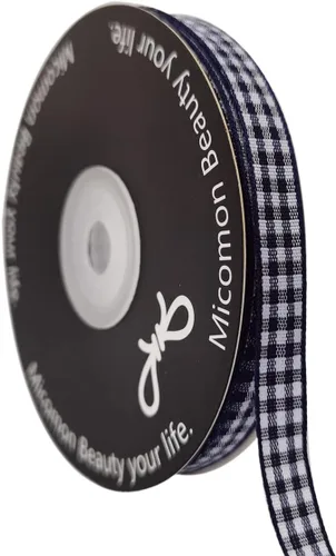 Miniatura 26 de Cinta de cuadros a cuadros vichy marrón 25 yardas cada rollo 100% poliéster (1 pulgada, marrón)