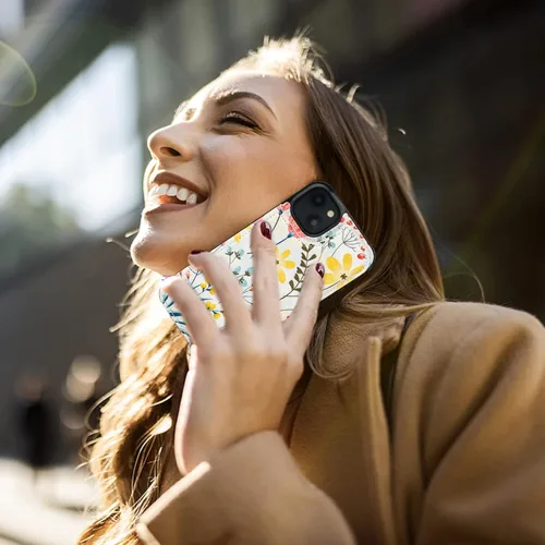 Miniatura 6 de HAOPINSH Funda para iPhone 13 Mini con tarjetero y diseño de flores en la parte posterior, con función atrás, de piel sintética, con ranuras