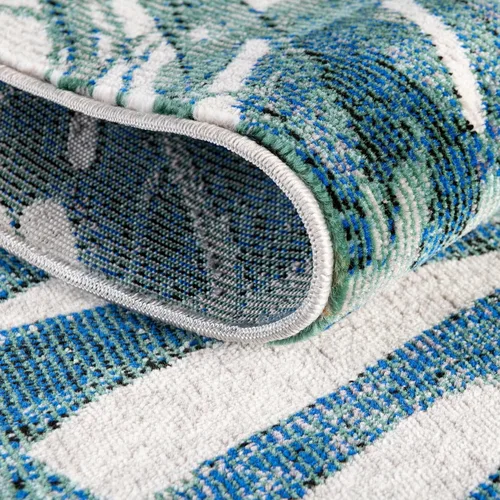 Miniatura 5 de Unique Loom Blossom Collection - Alfombra rectangular de 2 x 3 pies, color marfil y azul