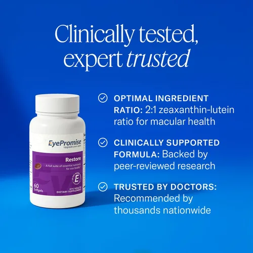 Miniatura 5 de eyepromise restaurar Suplemento – Complete macular Salud Fórmula con Zeaxanthin & Lutein para ocular Nutrición Omega 3 Supplement for Aging Eyes