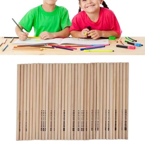 Miniatura 5 de 50pcs lápiz de escritura de grafito de madera ambiental 2b (triángulo 2B)