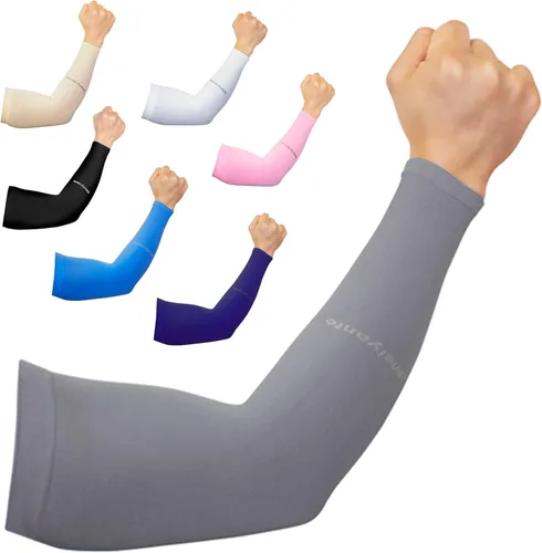 Miniatura 19 de Mangas de brazo para hombres y mujeres de trabajo, 1 par de protección solar UV UPF manga larga tatuaje cubre mangas para cubrir las mangas