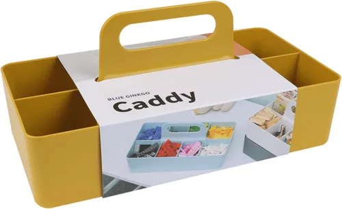 Miniatura 22 de BLUE GINKGO - Organizador apilable pequeño para baño, oficina, manualidades o suministros escolares, transportador portátil hecho en Corea Azul