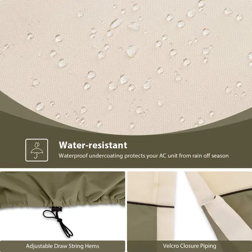 Miniatura 4 de COSFLY - Funda para Aire Acondicionado para Unidades Externas - Cubierta de AC Duradera, Tela Resistente al Agua, Diseño a Prueba de Viento