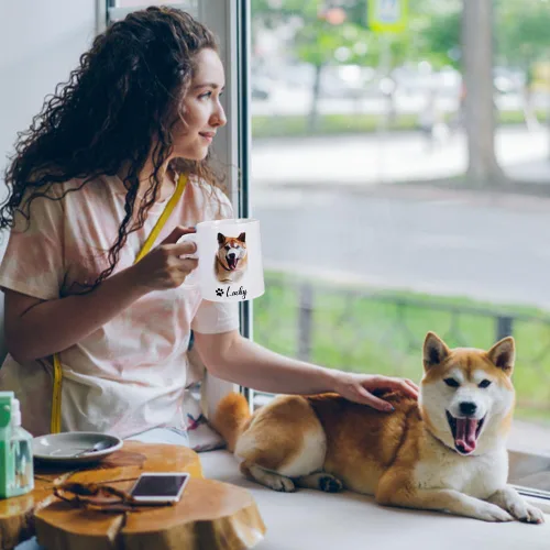 Miniatura 4 de Taza personalizada para perro con foto y nombre, taza de café personalizada para perros y gatos, taza de café personalizada, taza de imagen
