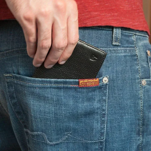 Miniatura 6 de Billetera de dos espacios para identificación, sostenedor de RFID, compartimento para tarjetas de capacidad extra, lo mejor en protección