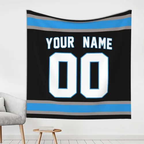 Miniatura 27 de Tapiz personalizado de fútbol americano personalizado con cualquier nombre, tapiz de 59 x 59 pulgadas, para colgar en la pared, gimnasio, deportes