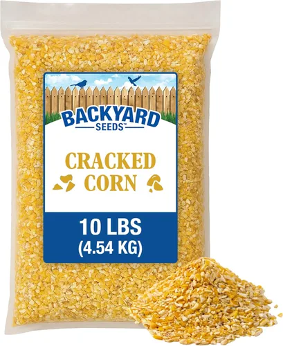 CountryMax Backyard Seeds - Maíz agrietado de 10 libras – Alimento animal de alta energía para pollos, ardillas, ciervos y aves silvestres,