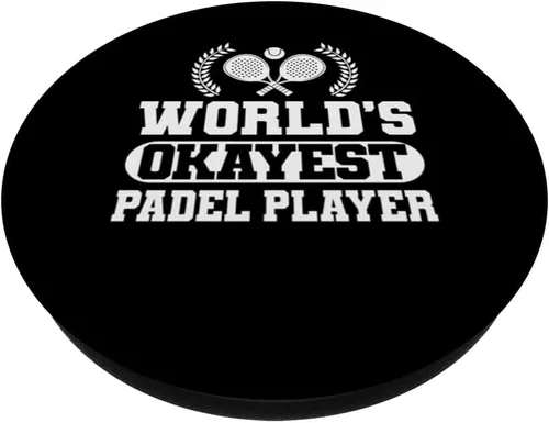 Miniatura 2 de Worlds Okayest Padel Racquet Paddle Player PopSockets Adhesive PopGrip