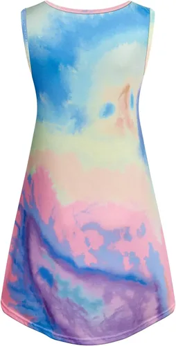 Miniatura 3 de Tanst Vestido sin mangas para mujer, estampado damasco, para verano, con bolsillos (S-3XL)