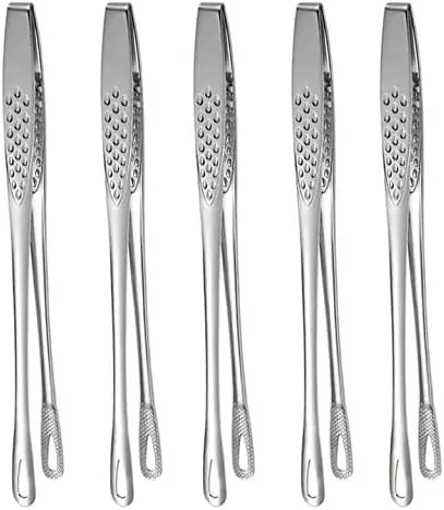 Miniatura 10 de Gold - Pinzas para servir alimentos, cocina, barbacoa, parrilla, freír, acero inoxidable, 2