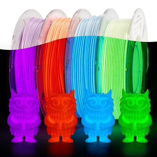 Miniatura 11 de AMOLEN Paquete de filamento PLA de seda para impresora 3D de 4.4 lbs, paquete de ácido poliláctico de doble color de 0.069 in, filamento PLA