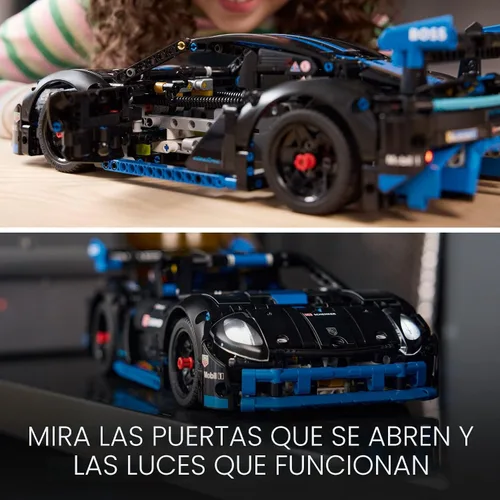 Miniatura 6 de LEGO Technic Porsche GT4 e-Performance - Coche de carreras de juguete, auto a control remoto con detalles auténticos, modelo interactivo Porsche