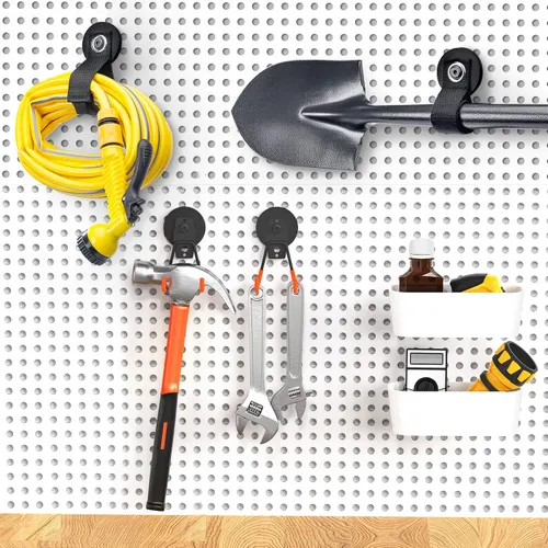 Miniatura 7 de Homde Gancho magnético resistente, combinación de 2 correas y 2 soportes magnéticos, colgador de garaje fuerte de 2.6 pulgadas para taller, caja