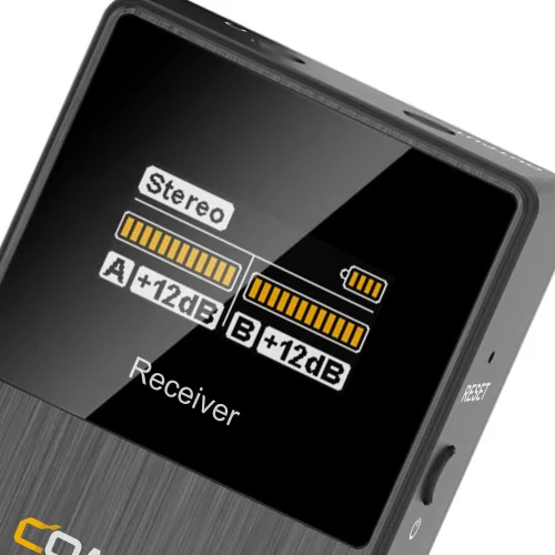 Miniatura 9 de Micrófono lavalier inalámbrico COMICA BoomX-D2 para iPhone, cámara Android, sistema de micrófono de solapa dual con 2 transmisores, rango estable