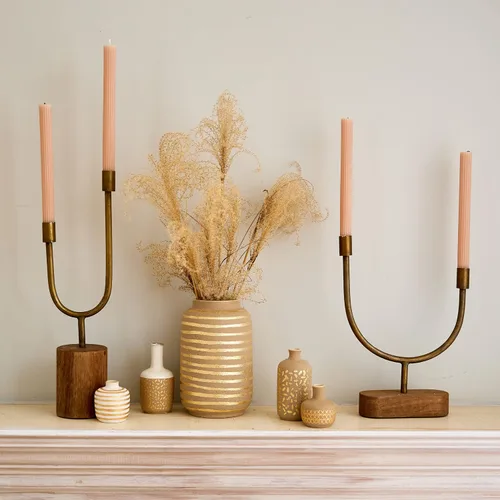 Miniatura 3 de Main + Mesa Candelabro asimétrico de madera y metal
