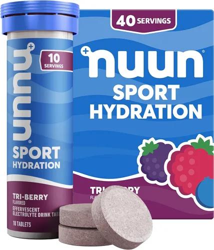 Miniatura 15 de Nuun Sport Tabletas de Electrolitos con Magnesio, Calcio, Potasio, Cloruro y Sodio, Sin Gluten y Veganas, Limonada de Fresa, Paquete de 8