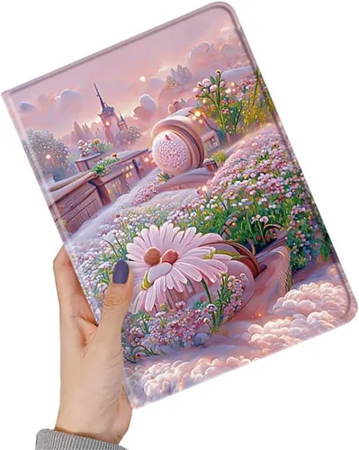 Miniatura 40 de kaidisen Funda de flores compatible con iPad de 9.7 pulgadas, 6ª y 5ª generación, iPad Air/Air 2, diseño de flores, ilustración floral con soporte