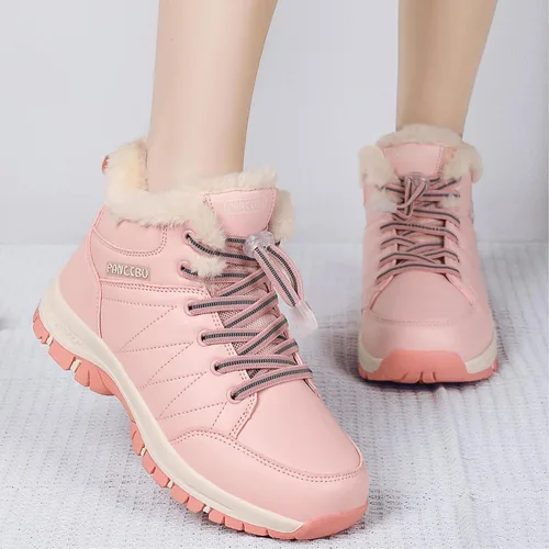 Miniatura 6 de Botas de nieve de invierno para mujer, botas de invierno para exteriores, cálidas, impermeables, botines para caminar y antideslizantes