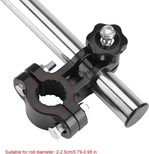 Miniatura 6 de Soporte de montaje de paraguas ajustable de 360°, soporte de montaje elástico de acero inoxidable, soporte de conector de paraguas para cochecito