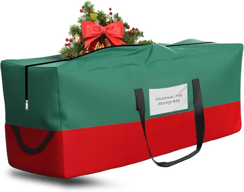 Miniatura 11 de Bolsas de mudanza grandes, bolsa de almacenamiento para árbol de Navidad de 4 pies con cremallera fuerte y asas cómodas, bolsas de almacenamiento