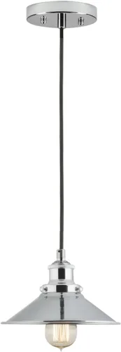 Miniatura 6 de Linea di Liara LL-P407 lámpara de techo industrial Andante, aplique de un foco con pantalla de metal y cable, con cubierta de 5 pulgadas, diseño