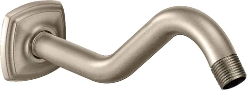 Moen 161951BN Brazo de ducha curvo con brida de pared, níquel cepillado cepillado níquel
