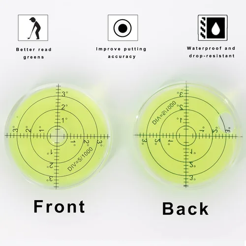 Miniatura 7 de Golf Green Reader Pro Putt marcador de pelota de golf redondo Nivel de burbuja de alta precisión Golf Putting Aid Putting Green