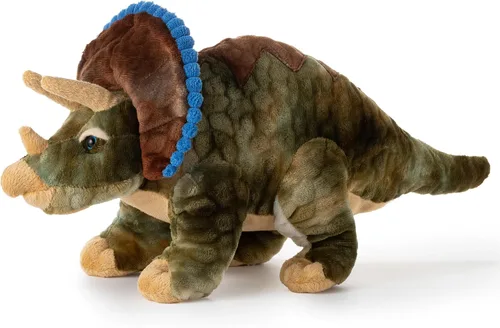 Miniatura 3 de The Petting Zoo Triceratops - Peluche de peluche, regalo para niños, animales de dinosaurio, juguete de peluche de dinosaurio Triceratops, 16