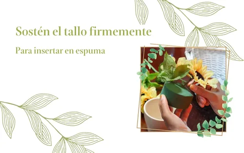 Miniatura 5 de Paquete de 6 bloques de espuma florales redondos FLOFARE para flores frescas y artificiales, cada uno (3 x 1.5 pulgadas), espuma de flores verdes