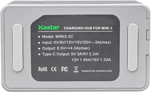 Miniatura 3 de Kastar LED Triple Charger Compatible with DJI Intelligent Flight Mini 3 Drone, Mini 3 Pro Drone, Mini 4 Pro Camera Drone