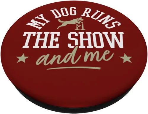 Miniatura 2 de Dog Agility Handler - Funny Dog Sports - Dog Agility PopSockets Adhesive PopGrip