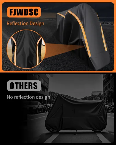 Miniatura 6 de Funda Completa para Motocicleta Impermeable para Almacenamiento Interior/Exterior, Funda Impermeable para Motocicleta Resistente con Tiras