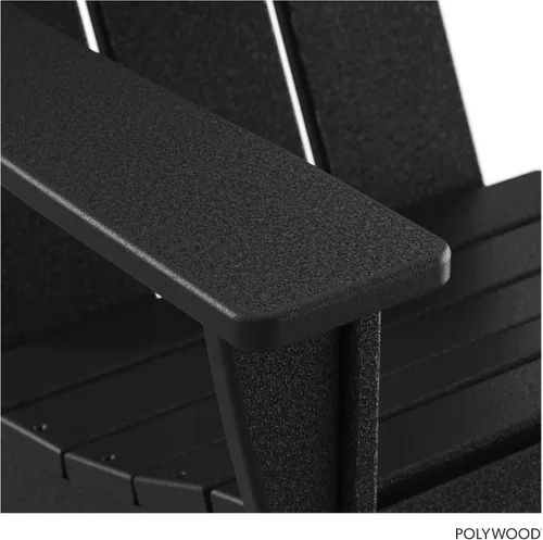 Miniatura 7 de POLYWOOD AD420BL Silla Adirondack moderna, color negro