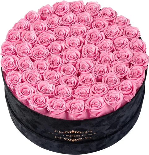 Miniatura 15 de NATROSES 27 Rosas Preservadas para Siempre en una Caja, Flores Preservadas para Entrega de Cumpleaños, para Mamá, Buttermilk Suero de mantequilla