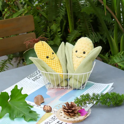 Miniatura 4 de Apricot Lamb Juguetes de comida, peluche de maíz fresco, suave, perfecto para niños