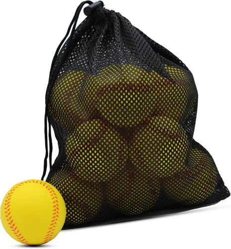 Miniatura 11 de Magicorange Béisbol, pelotas de espuma 12 pelotas pack de entrenamiento y práctica pelotas de béisbol sin marcar para lanzamiento suave, bateo