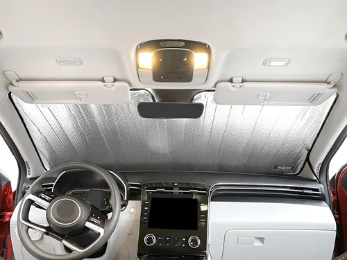 Miniatura 3 de YelloPro - Parasol reflectante para parabrisas delantero de ajuste personalizado para Hyundai Tucson 2022, 2023, 2024, 2025, 2026, híbrido, SUV