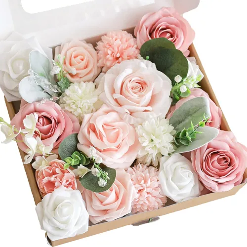 Lookein Flores Artificiales para Decoración de Boda DIY, Ramo de Novia, Centros de Mesa, Guirnalda de Flores, Coronas, Arco de Pasillo, Decoración