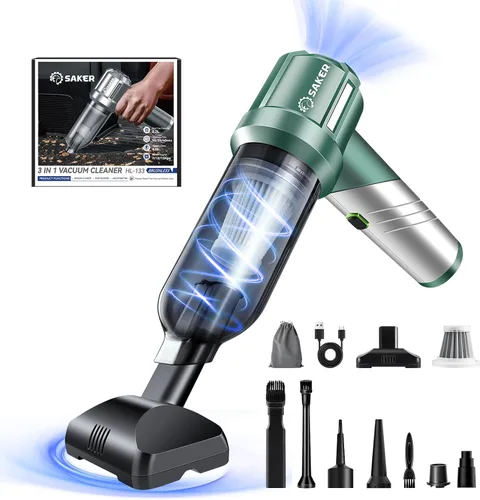 Miniatura 9 de Saker Aspirador portátil de mano inalámbrico portátil 17000PA plegable aspiradora de coche mini soplador de polvo con motor sin escobillas