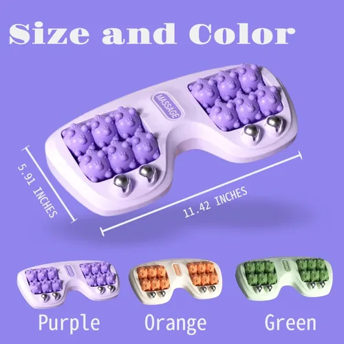 Miniatura 2 de Masaje de rodillo de pie para fascitis plantar, terapia portátil de rodillos para pies para circulación y alivio del dolor, reflexología y Verde