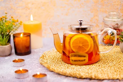 Miniatura 4 de Aserson Tetera de vidrio de 37.2 fl oz/37 oz, resistente al calor, infusor de acero inoxidable, hecha a mano, cafetera de té de hojas, vidrio