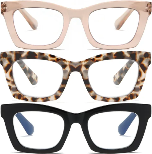 Miniatura 10 de Lentes de lectura elegantes para mujer con bloqueo de luz azul y bisagra de resorte Mix 6